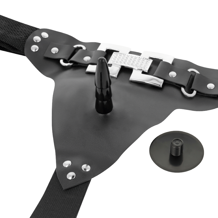 HARNESS ATTRACTION - DELUXE HARNESS WITH REALISTIC VIBRATION 18 CM -O- 4.5 CM - 4