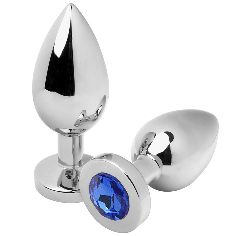 METAL HARD - ANAL PLUG DIAMOND BLUE SMALL 5.71CM - 2