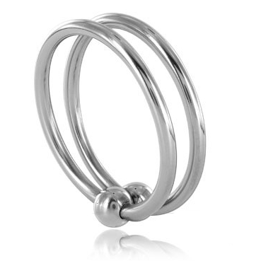 METAL HARD - ANELLO DOPPIO ACCIAIO 30MM - Secretroomsexyshop