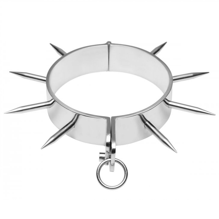 METAL HARD - BDSM SLAVE COLLAR WITH POINTS - 2