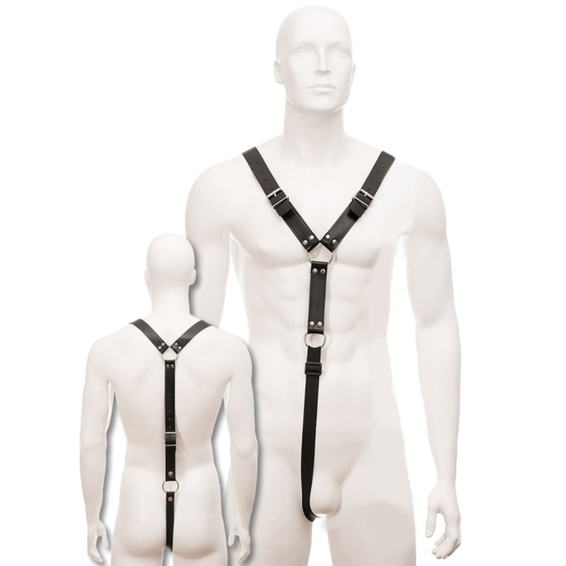 LEATHER BODY - HARNESS MEN BLACK - 1