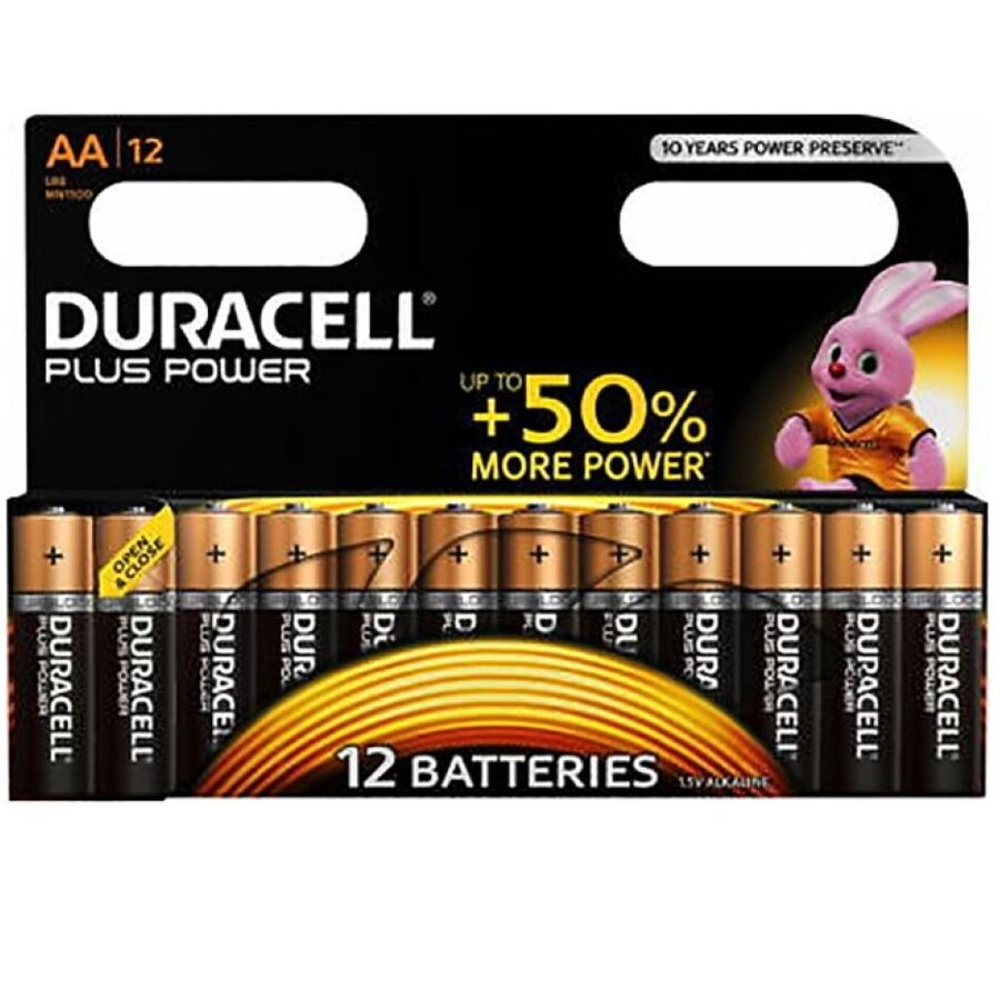 DURACELL - PLUS POWER BATTERY AA LR6 12UNITS - 1