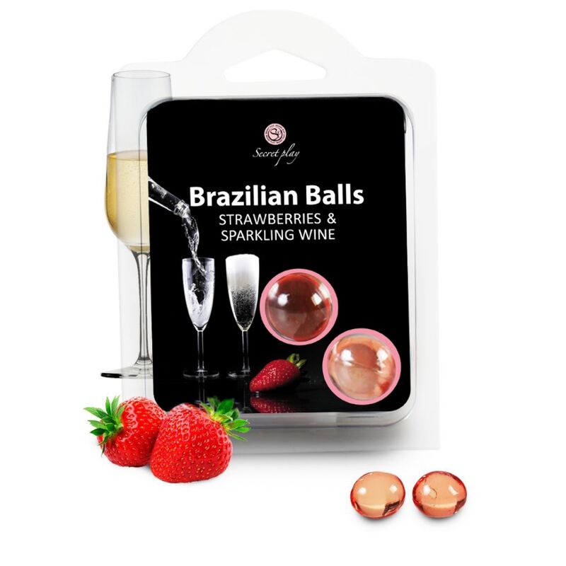 SECRETPLAY - STRAWBERRY AND CHAMPAGNE BRAZILIAN BALLS SET - 2