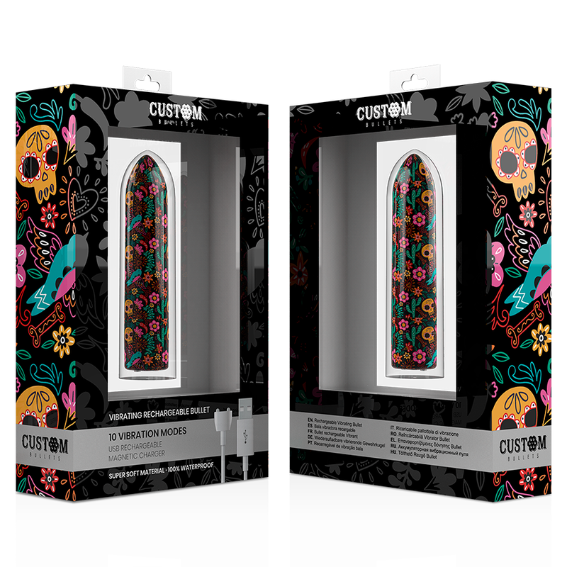 CUSTOM BULLETS - RECHARGEABLE SKULL MAGNETIC BULLET 10 INTENSITIES - 4