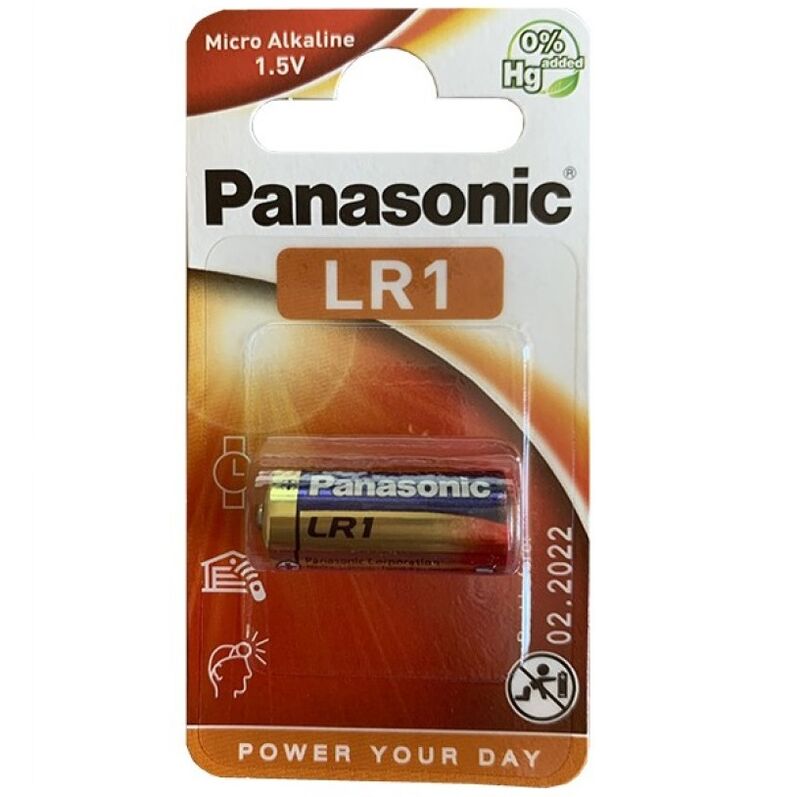 PANASONIC - ALKALINE BATTERY LR1 1.5V BLISTER 1 PACK - 2
