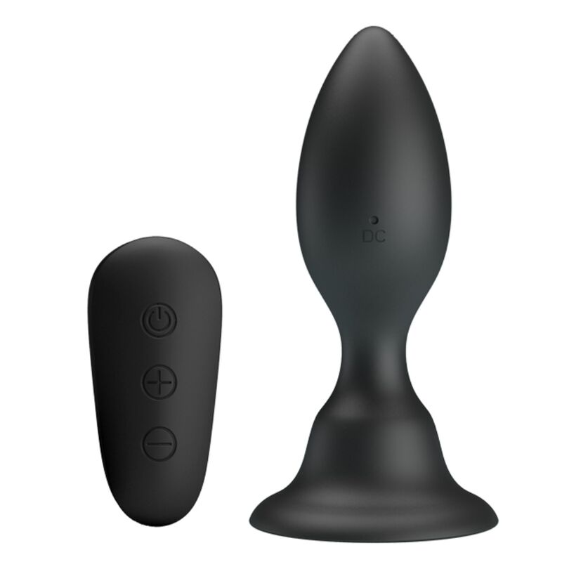 MR PLAY - ANAL PLUG WITH VIBRATION BLACK REMOTE CONTROL - 1