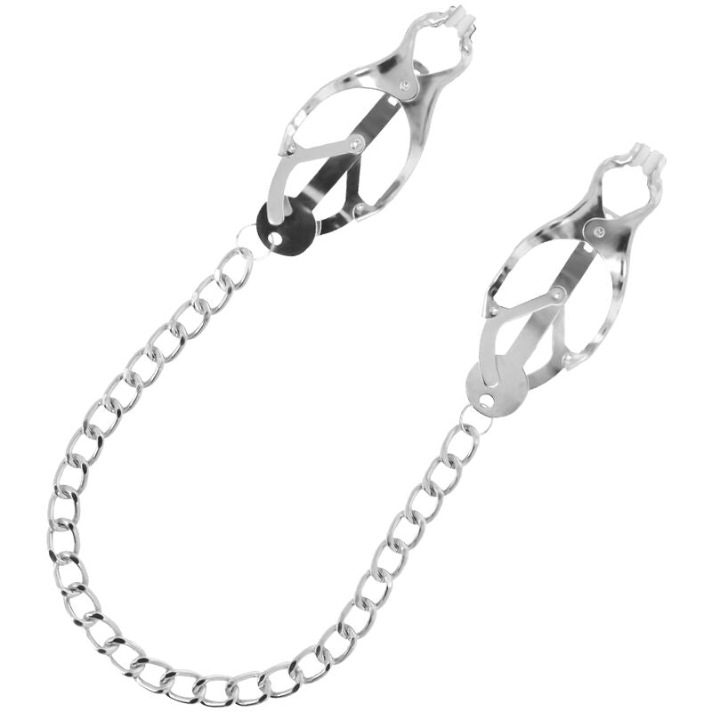 DARKNESS - METAL NIPPLE CLAMP WITH CHAIN - 4