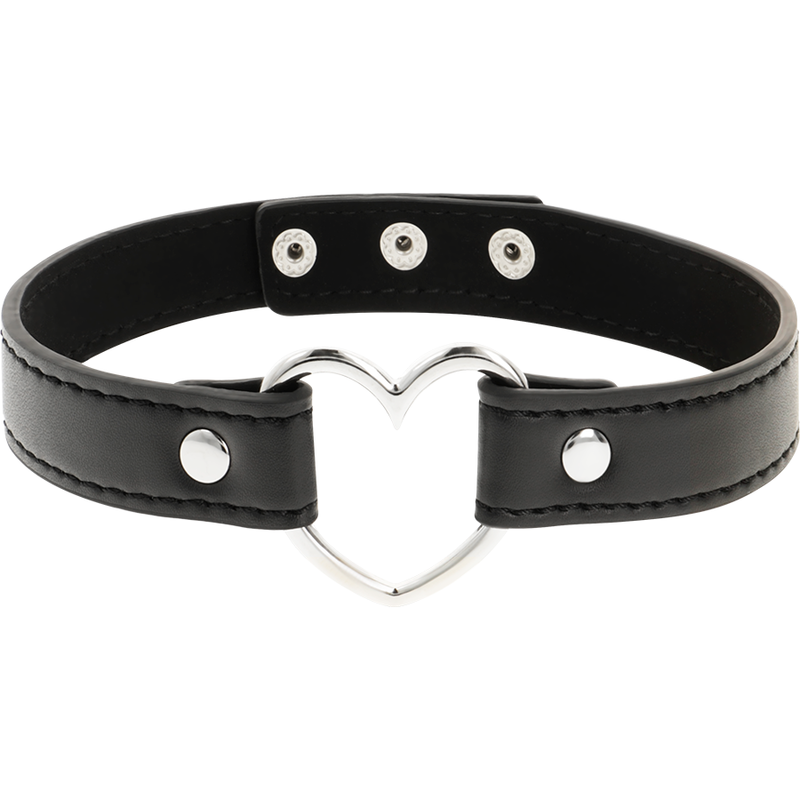 COQUETTE CHIC DESIRE - VEGAN LEATHER NECKLACE WOMAN HEART ACCESSORY - 1