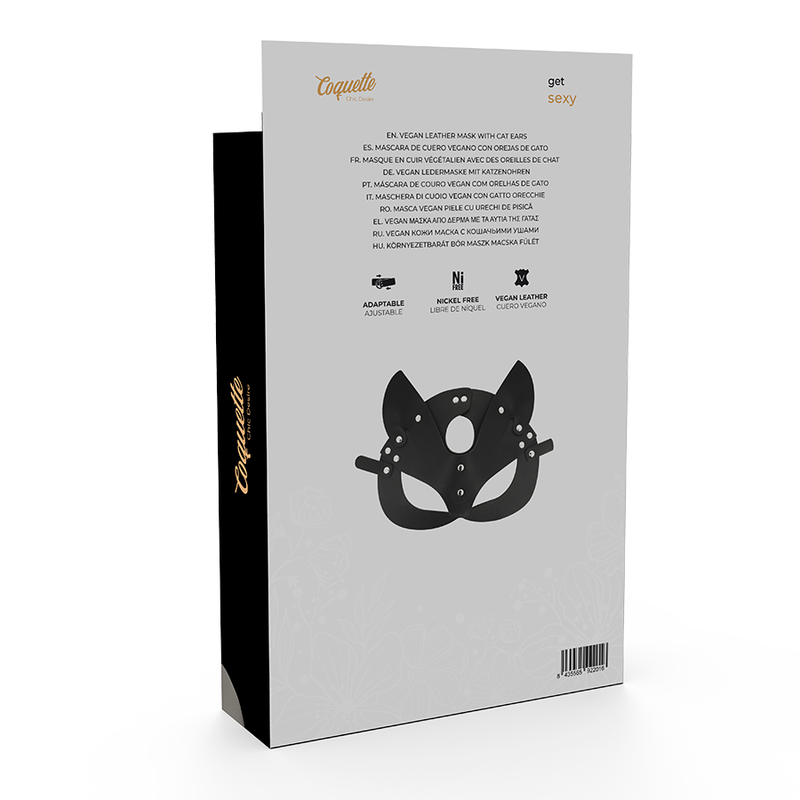 COQUETTE CHIC DESIRE - VEGAN LEATHER MASK WITH BUNNY EARS - 2