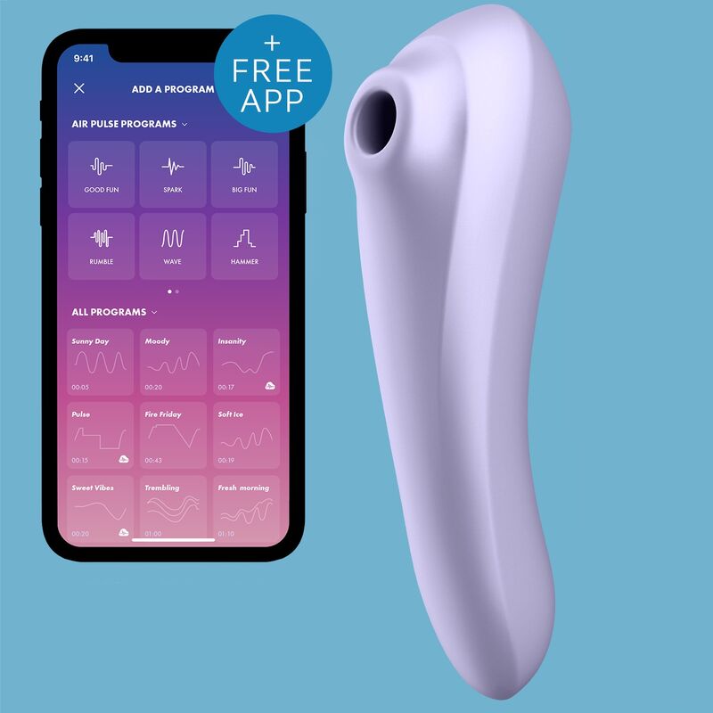 SATISFYER - DUAL PLEASURE AIR PULSE VIBRATOR MAUVE - 2