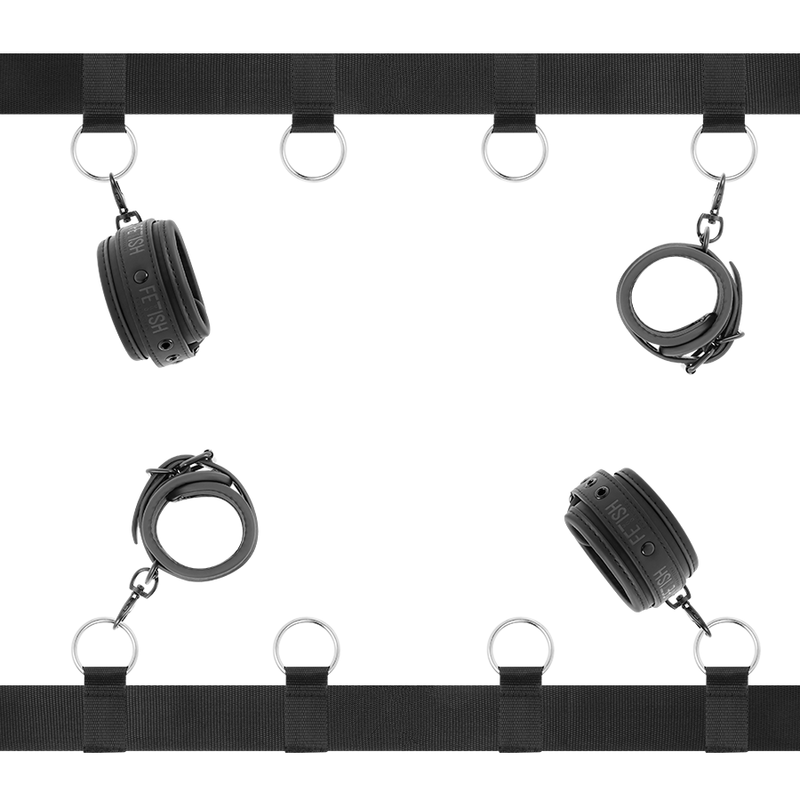 FETISH SUBMISSIVE - BED TIE SET WITH NOPRENE LINING