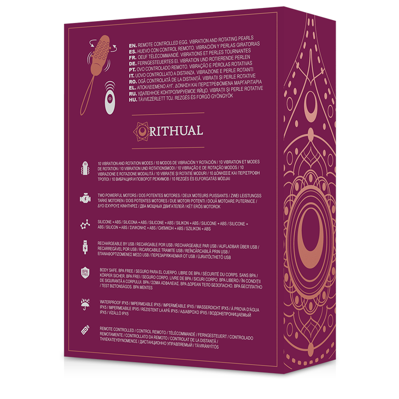 RITHUAL - SITA EGG REMOTE CONTROL BEAD ROTATION + VIBRATION - 5