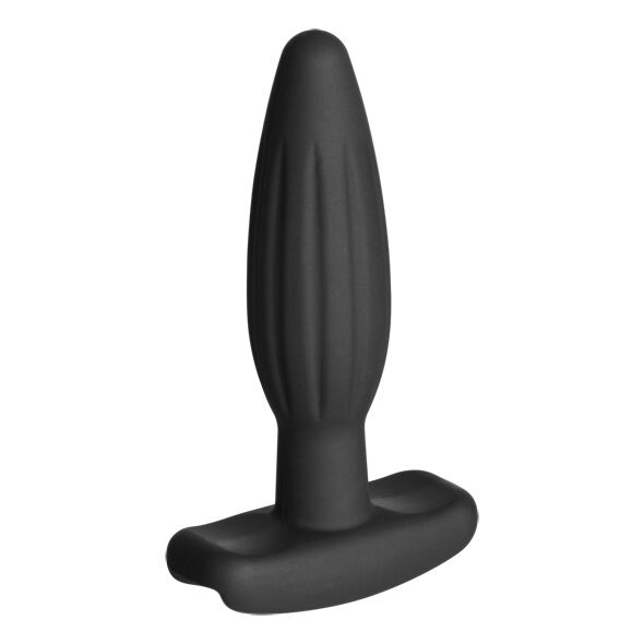 ELECTRASTIM - SILICONE BLACK ROCKER BUTT PLUG SMALL - 3