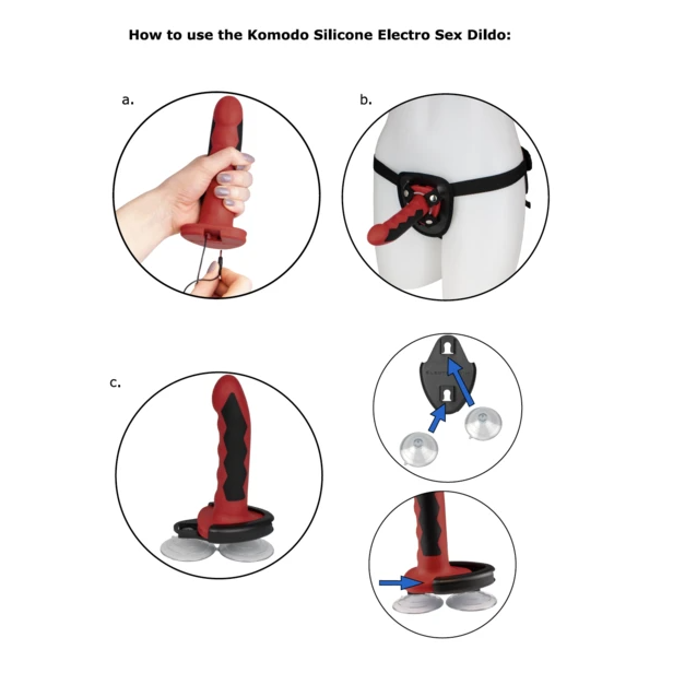 ELECTRASTIM - SILICONE FUSION KOMODO DILDO - 2