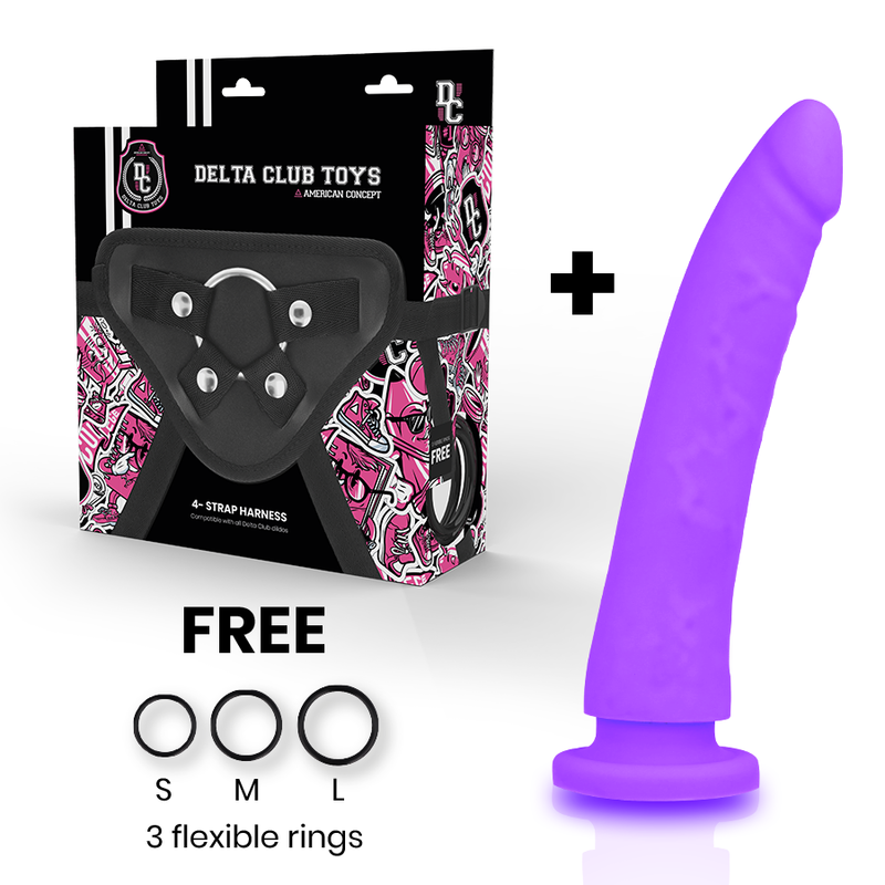 DELTA CLUB - TOYS ARNES + DONG PURPLE SILICONE 20 CM -O- 4 CM - 9