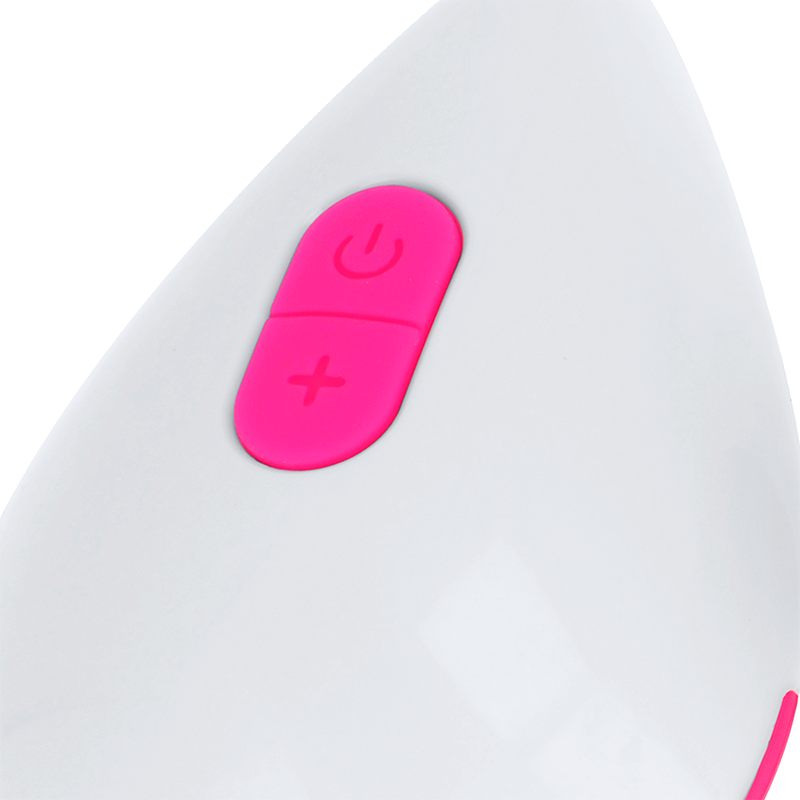 OHMAMA - TEXTURED VIBRATING EGG 10 MODES PINK AND WHITE - 4