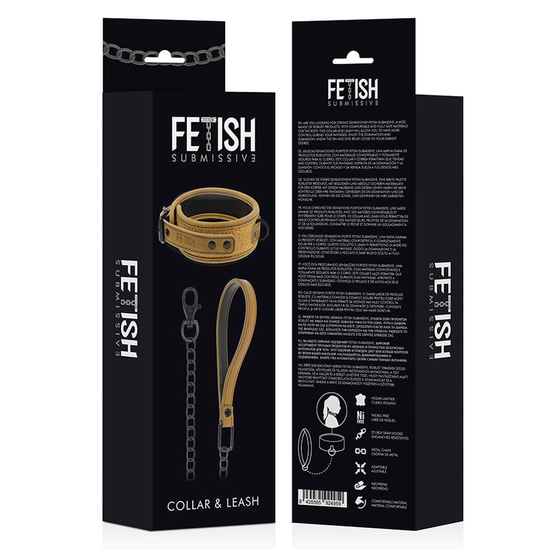 FETISH SUBMISSIVE ORIGEN - NEOPRENE LINED NECKLACE WITH CHAIN - 7