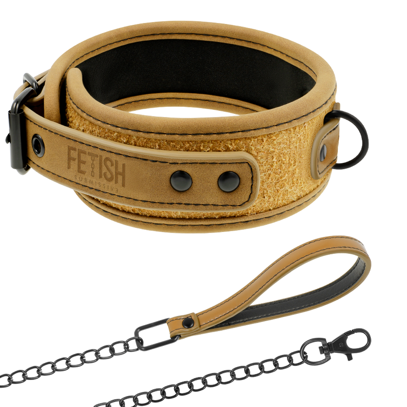 FETISH SUBMISSIVE ORIGEN - NEOPRENE LINED NECKLACE WITH CHAIN - 10