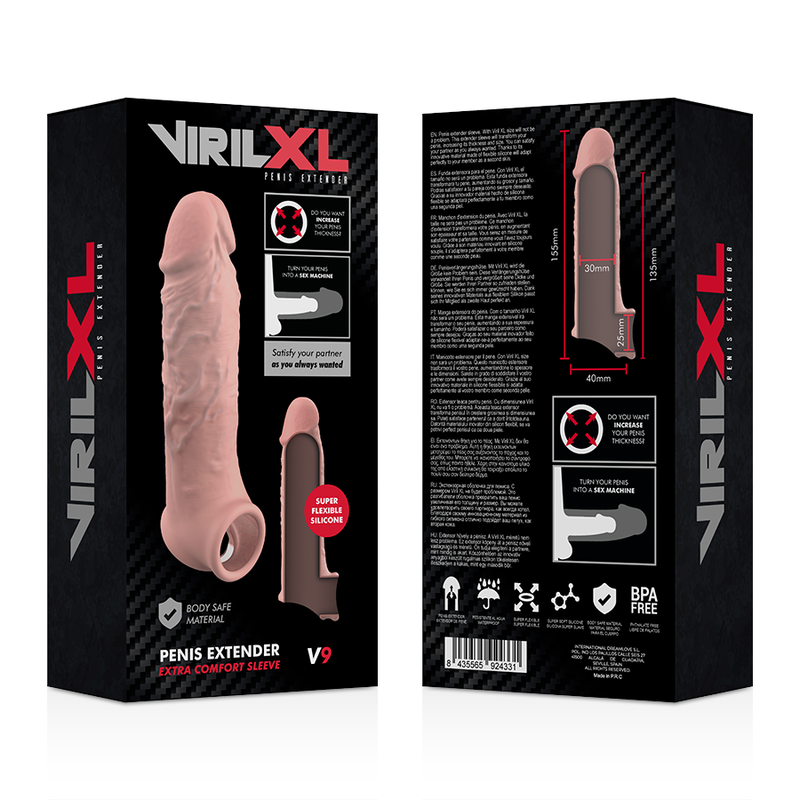 VIRILXL - LIQUID SILICONE V9 NATURAL PENIS EXTENSION - 8