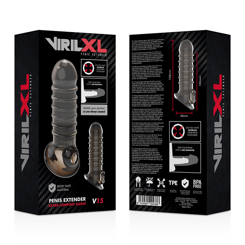 VIRILXL - PENIS EXTENSION AND SHEATH V15 BLACK - 8