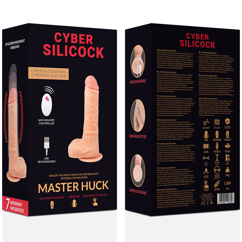 CYBER SILICOCK - REMOTE CONTROL REALISTIC MASTER HUCK 20.9 CM -O- 4 CM - 4