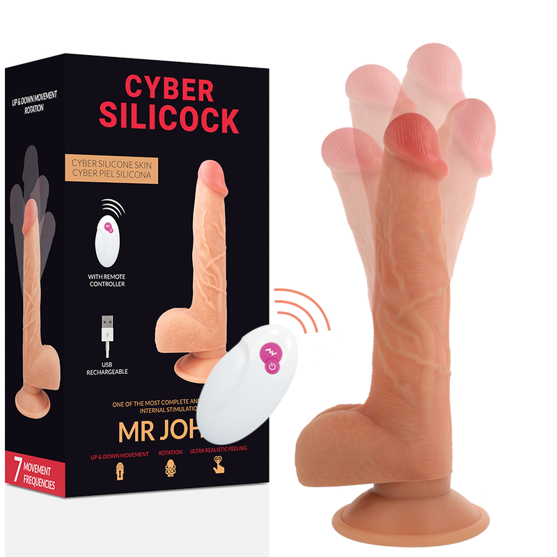CYBER SILICOCK - REMOTE CONTROL REALISTIC MR JOHN 23.88 CM -O- 4.3 CM - 3