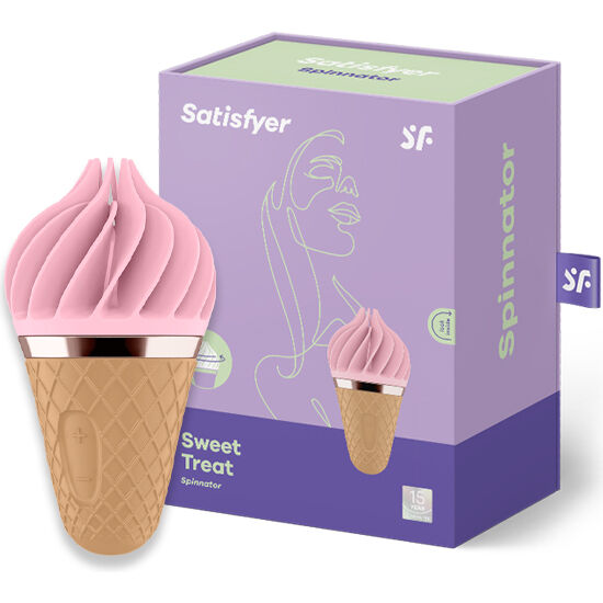 SATISFYER - SWEET TREAT SPINNATOR BLACK - PINK - 3