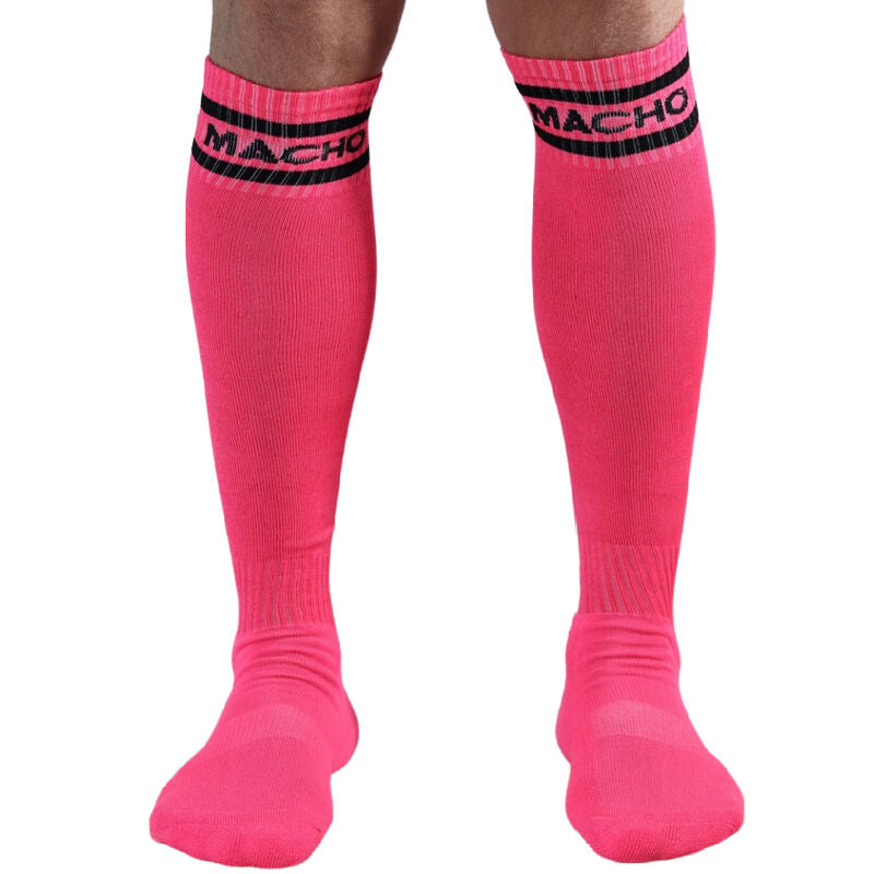 MACHO - LONG SOCKS ONE SIZE BLUE - ONE SIZE / RED - 4