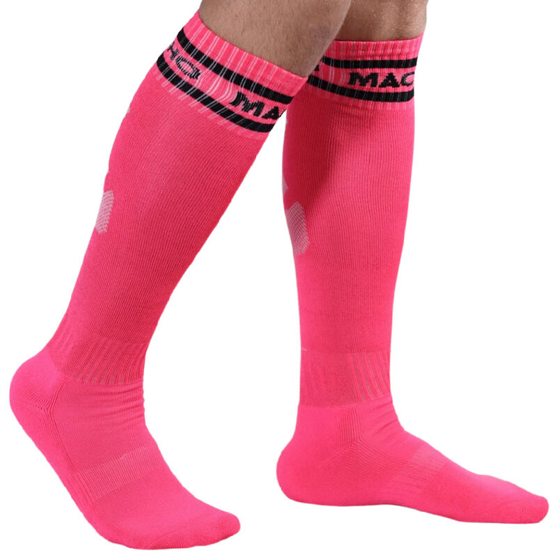 MACHO - LONG SOCKS ONE SIZE BLUE - ONE SIZE / PINK - 6