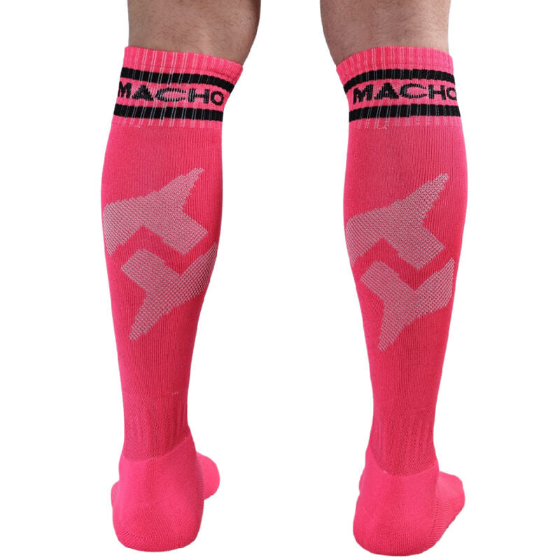 MACHO - LONG SOCKS ONE SIZE BLUE - ONE SIZE / RED - 5