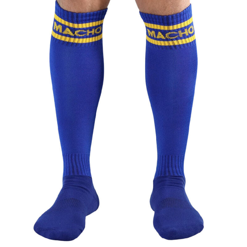 MACHO - LONG SOCKS ONE SIZE BLUE - ONE SIZE / PINK - 7