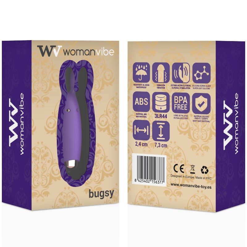 WOMANVIBE - BUGSY SILICONE RABBIT STIMULATOR - 2