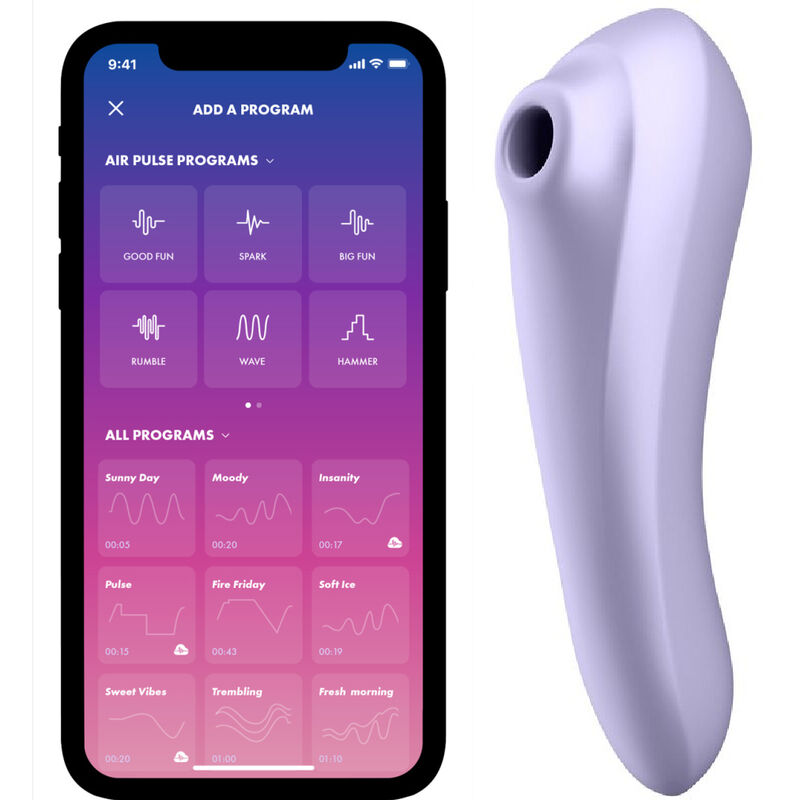 SATISFYER - DUAL PLEASURE AIR PULSE VIBRATOR MAUVE - 5