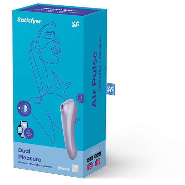 SATISFYER - DUAL PLEASURE AIR PULSE VIBRATOR MAUVE - 3