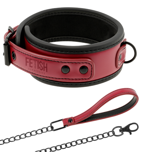 FETISH SUBMISSIVE DARK ROOM - CHAIN NECKLACE WITH NEOPRENE LINING