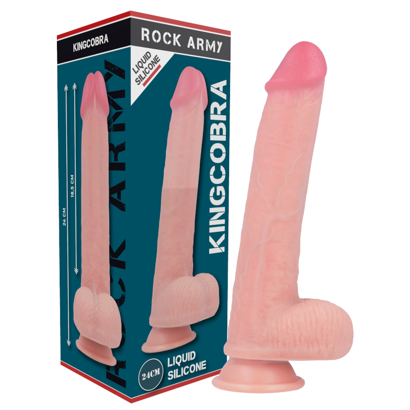 ROCKARMY - ARN S + KINGCOBRA PREMIUM LIQUID SILICONE DILDO 24 CM -O- 4.77 CM