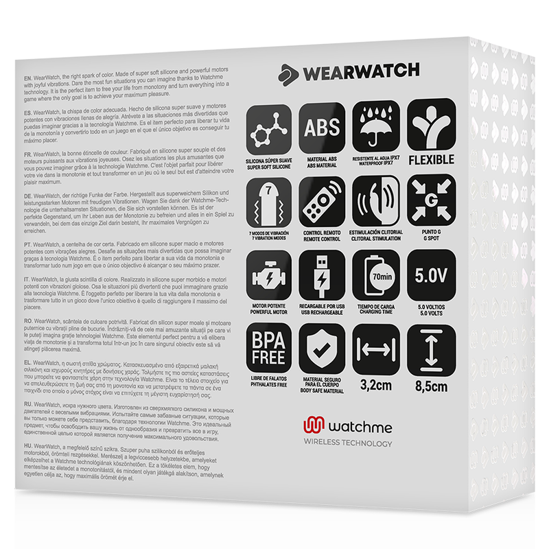 WEARWATCH - WATCHME DUAL TECHNOLOGY VIBRATOR INDIGO/SNOW - 4