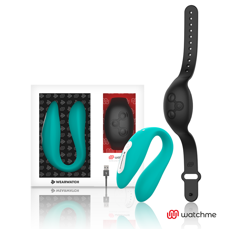 WEARWATCH - DUAL TECHNOLOGY VIBRATOR WATCHME AQUAMARINE / JET - 7
