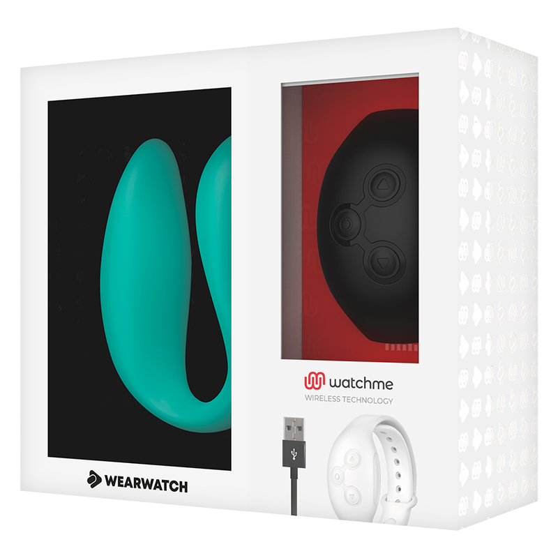 WEARWATCH - DUAL TECHNOLOGY VIBRATOR WATCHME AQUAMARINE / JET - 2