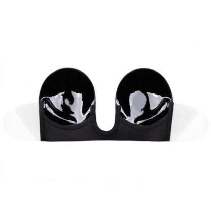 BYE-BRA - BRA WITHOUT HANDLES SHAPE U BEIGE CUP E - C / BLACK - 14