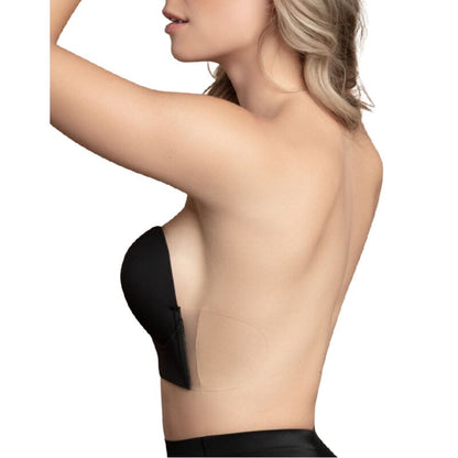BYE-BRA - BRA WITHOUT HANDLES SHAPE U BEIGE CUP E - C / BLACK - 13