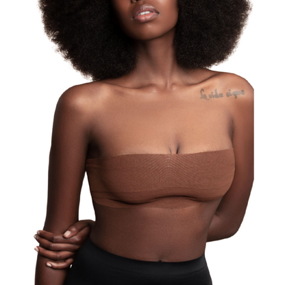 BYE-BRA - BODY TAPE 5 M X 6.5 CM + 3 PAIRS OF NIPPLE COVERS BROWN - 5