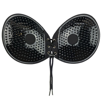 BYE-BRA - BRA ADHESIVE INTERLACED BEIGE CUP C - A / BLACK - 4