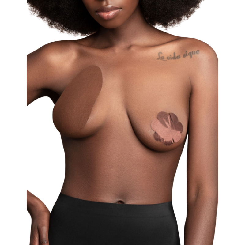 BYE-BRA - BREAST ENHANCER + 3 PAIRS OF BROWN INSERT CUP F/H