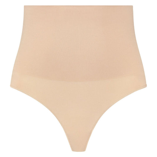 BYE-BRA - THONG STYLE SEAMLESS GIRDLE BEIGE SIZE XXL - 1