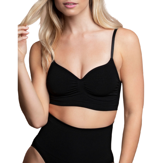 BYE-BRA - MEDIUM CONTROL BRA SEAMLESS BLACK SIZE L - XL / BLACK - 1