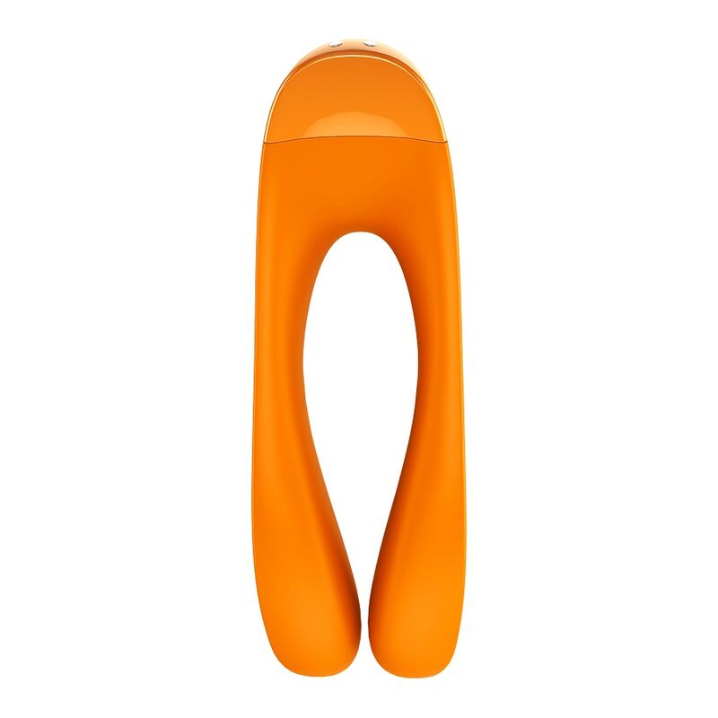 SATISFYER - CANDY CANE FINGER VIBRATOR BLACK - ORANGE - 3