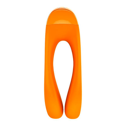 SATISFYER - CANDY CANE FINGER VIBRATOR BLACK - ORANGE - 3