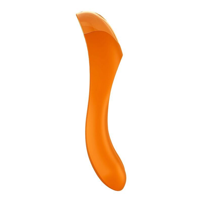 SATISFYER - CANDY CANE FINGER VIBRATOR BLACK - ORANGE - 4