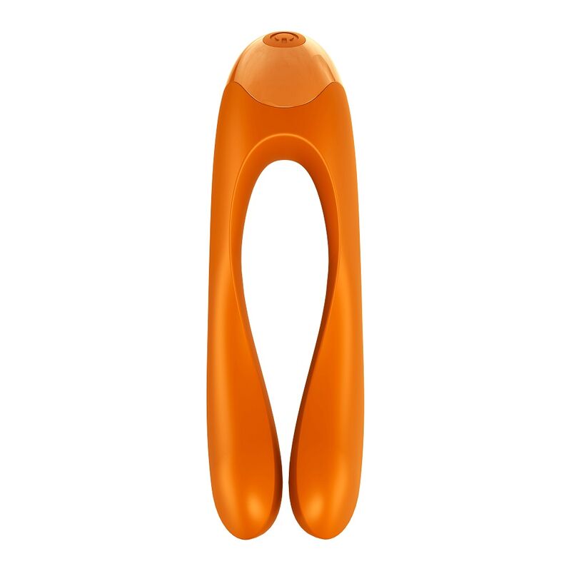SATISFYER - CANDY CANE FINGER VIBRATOR BLACK - ORANGE - 5